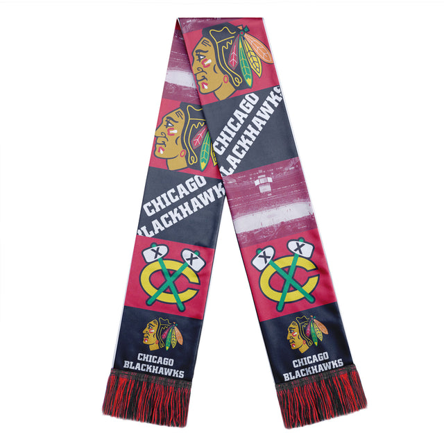 Bufanda de los Chicago Blackhawks con diseño de barra impresa