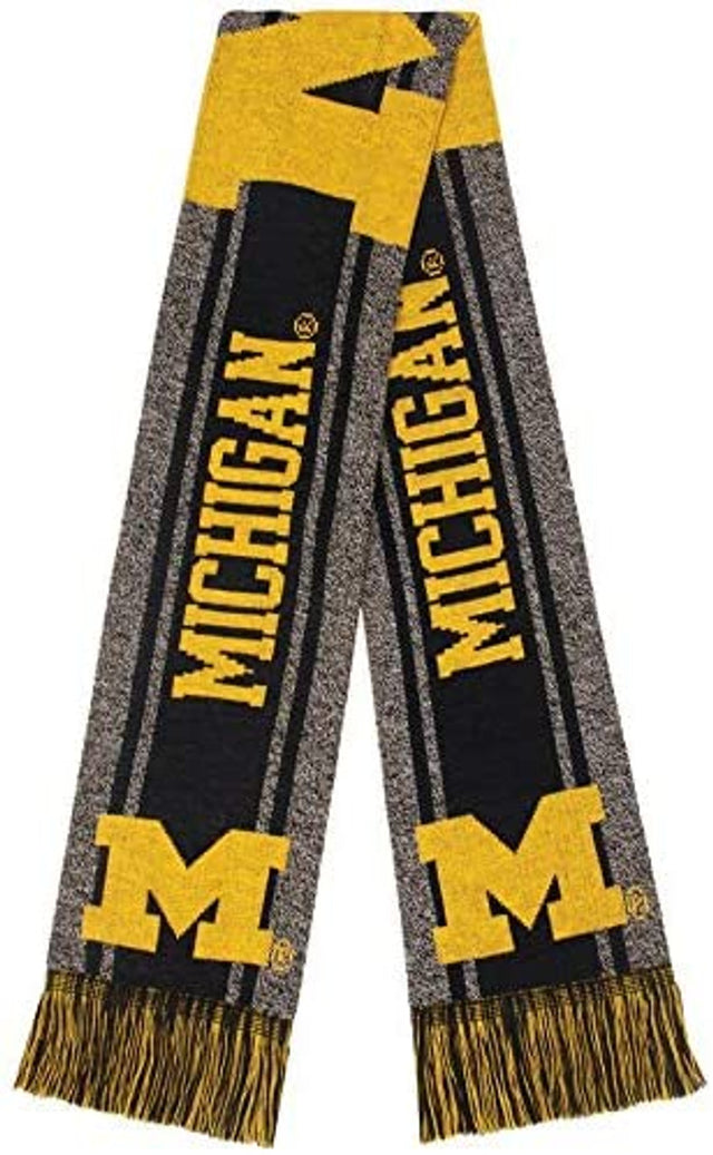 Bufanda de los Michigan Wolverines con logotipo grande y marca denominativa en color gris