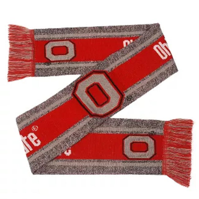 Bufanda con logo grande y marca denominativa de los Ohio State Buckeyes en color gris