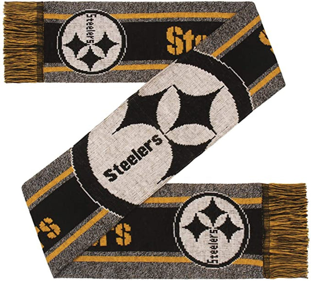 Bufanda de los Pittsburgh Steelers con logo grande y marca denominativa en color gris