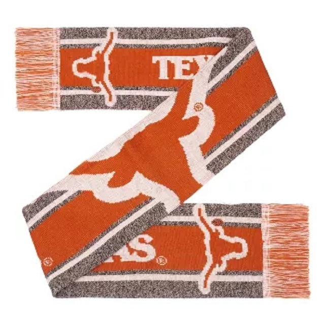 Bufanda de los Texas Longhorns con logo grande y marca denominativa en color gris