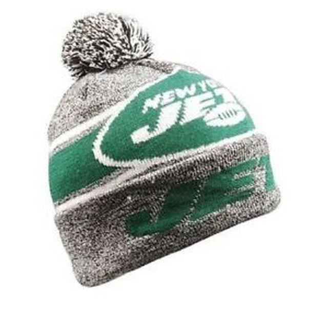 Gorro de los New York Jets con rayas grises y luces