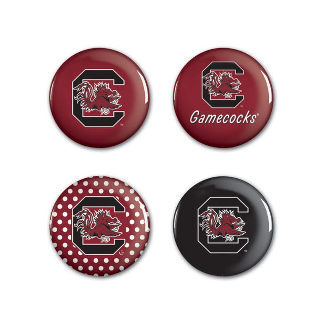 South Carolina Gamecocks Button 4 Pack 1 1/4" Rnd