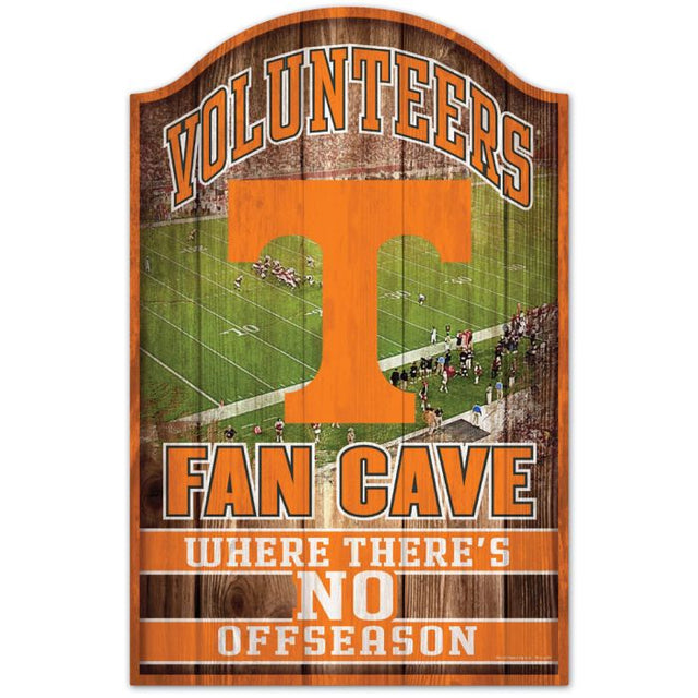 Tennessee Volunteers FAN CAVE Wood Sign 11" x 17" 1/4" thick