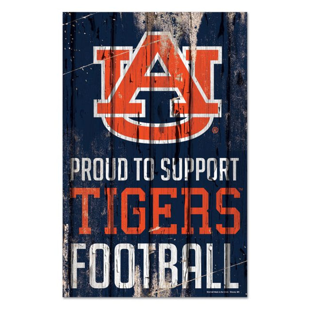 Auburn Tigers Wood Sign 11" x 17" 1/4" thick