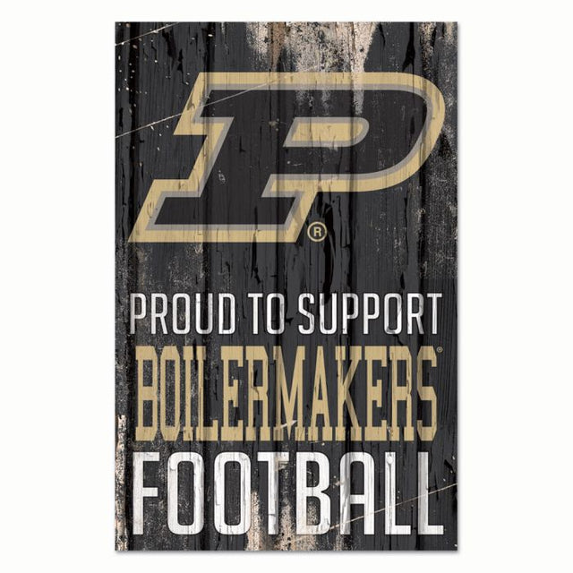 Letrero de madera de Purdue Boilermakers, 11" x 17", 1/4" de grosor