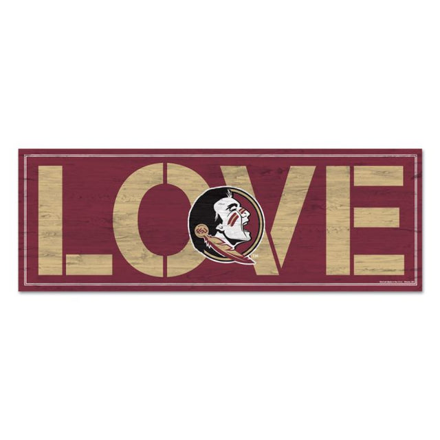 Florida State Seminoles Wood Sign 8"x23" 1/4" thick