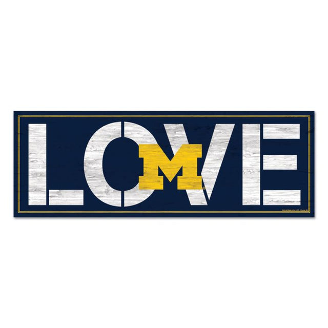 Michigan Wolverines Wood Sign 8"x23" 1/4" thick