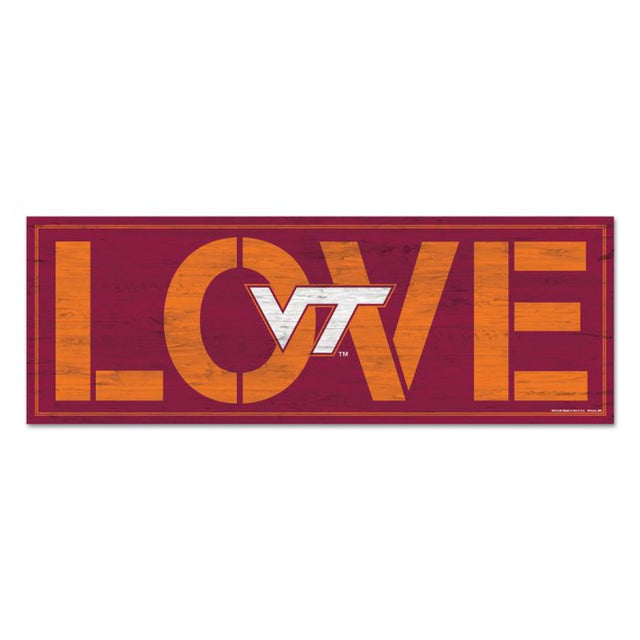 Virginia Tech Hokies Wood Sign 8"x23" 1/4" thick