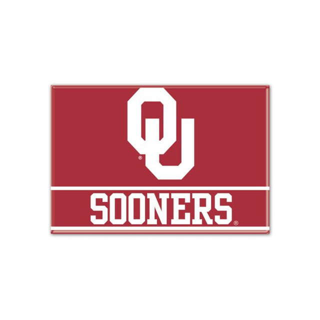 Imán de metal de los Oklahoma Sooners de 2,5" x 3,5"