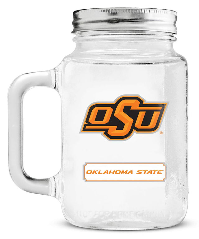 Frasco de vidrio con tapa de los Oklahoma State Cowboys