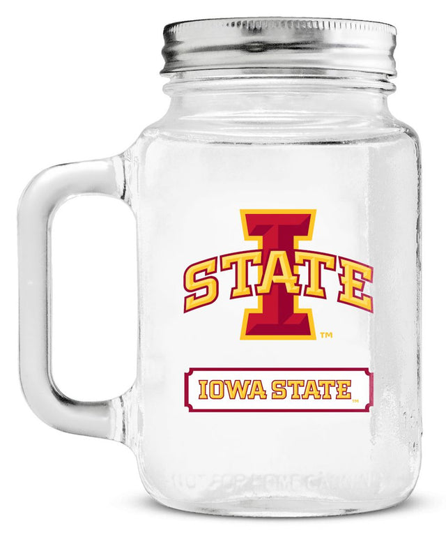 Frasco de vidrio con tapa de los Iowa State Cyclones