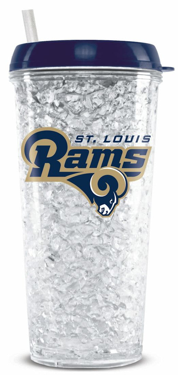 Vaso de cristal de los St. Louis Rams, estilo congelador CO