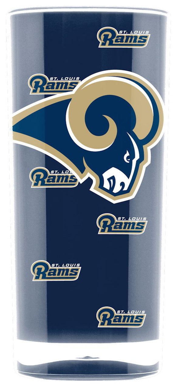 Vaso cuadrado con aislamiento de los St. Louis Rams de 16 oz