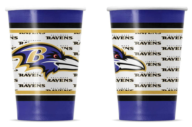 Vasos de papel desechables de los Baltimore Ravens