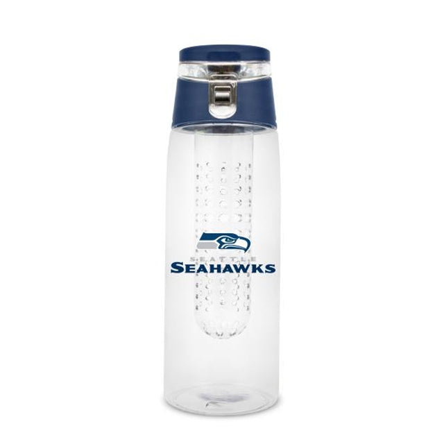 Botella deportiva de plástico de 24 oz con infusor de los Seattle Seahawks