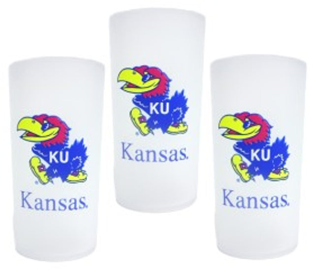 Juego de vasos de 3 piezas de los Kansas Jayhawks