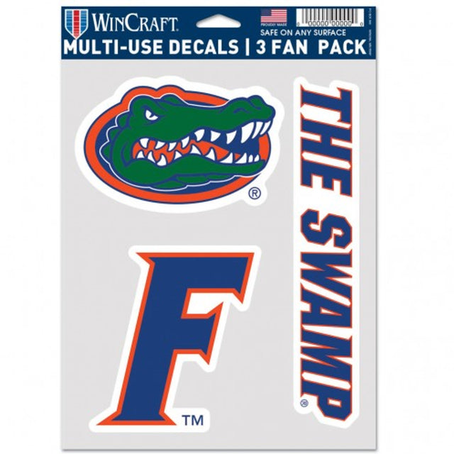 Florida Gators Decal Multi Use Fan 3 Pack