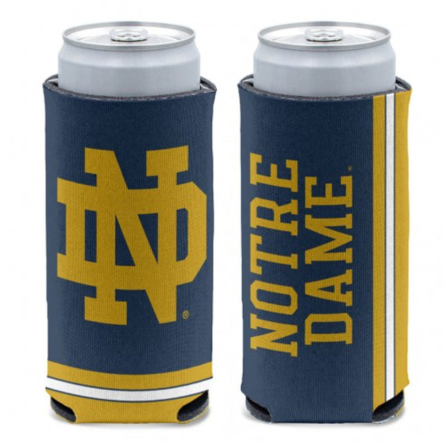 Enfriador de latas de Notre Dame Fighting Irish con diseño de lata delgada