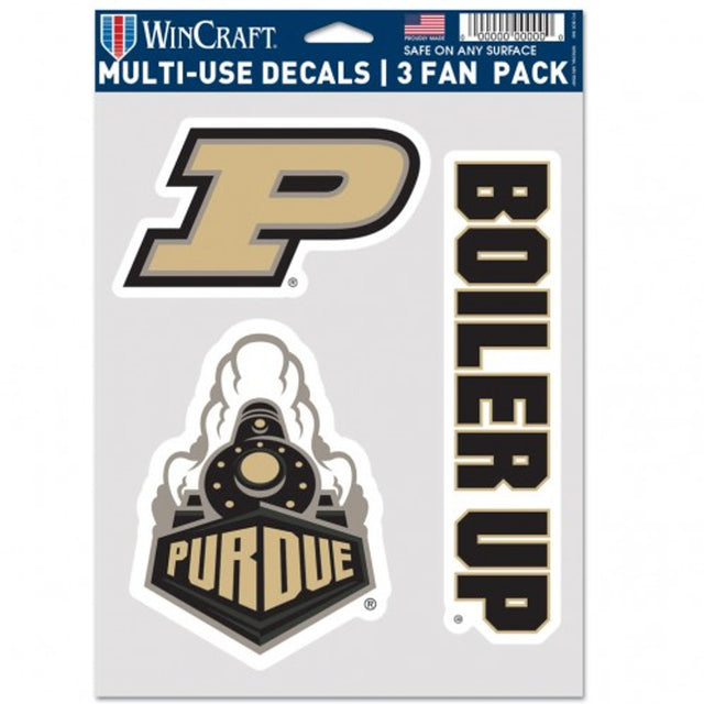 Purdue Boilermakers Decal Multi Use Fan 3 Pack