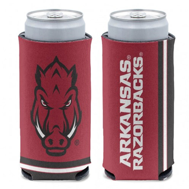 Enfriador de latas de Arkansas Razorbacks con diseño de lata delgada