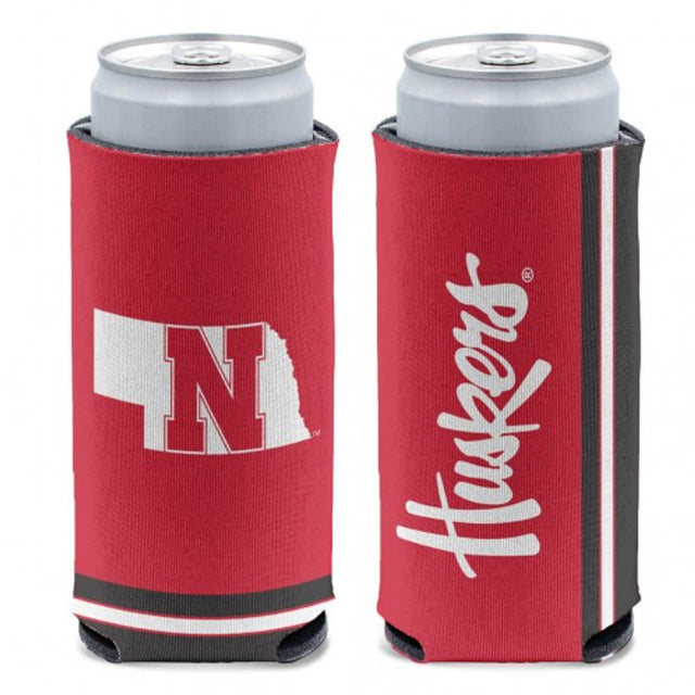 Enfriador de latas de Nebraska Cornhuskers, diseño de lata delgada