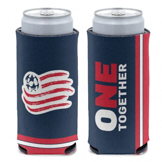 Enfriador de latas New England Revolution con diseño de lata delgada