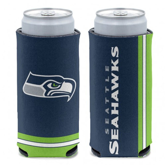 Enfriador de latas de los Seattle Seahawks con diseño de lata delgada