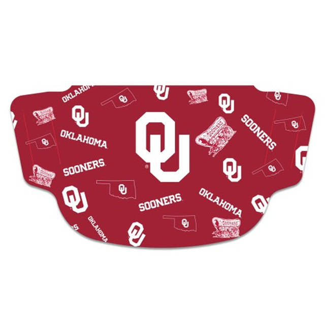 Máscara facial de los Oklahoma Sooners, equipo para fanáticos