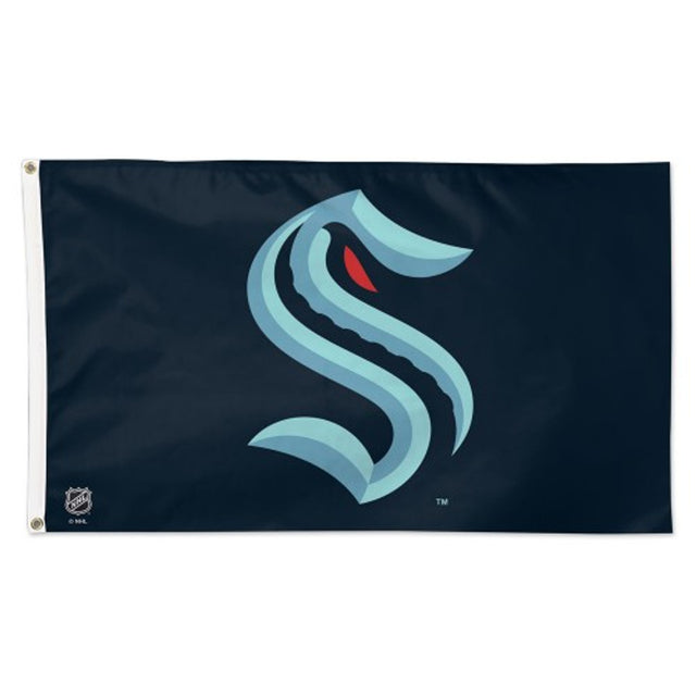 Bandera de Seattle Kraken de estilo de lujo de 3 x 5 pulgadas