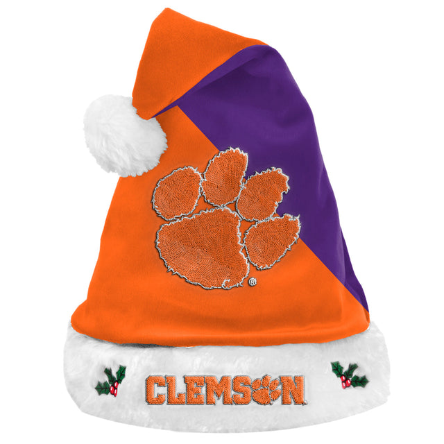 Gorro de Papá Noel básico de los Clemson Tigers 2020