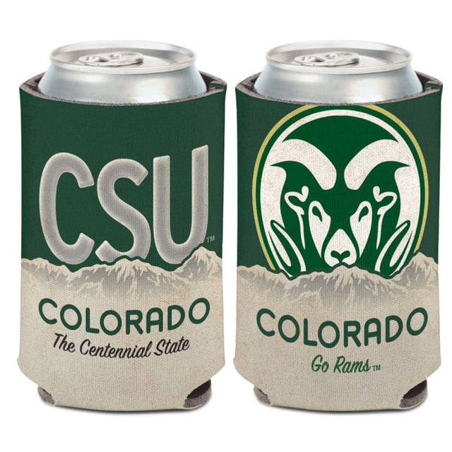 Enfriador de lata con placa de matrícula de Colorado State Rams de 12 oz.