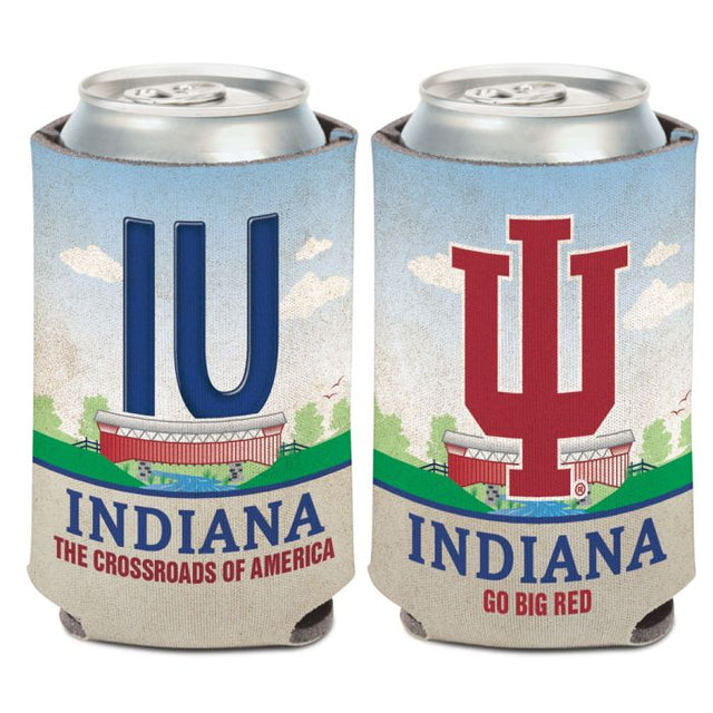 Enfriador de lata con placa de matrícula de Indiana Hoosiers de 12 oz.