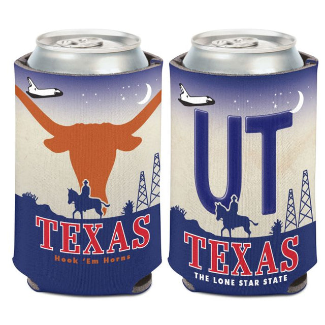 Enfriador de lata con placa estatal de Texas Longhorns, 12 oz.