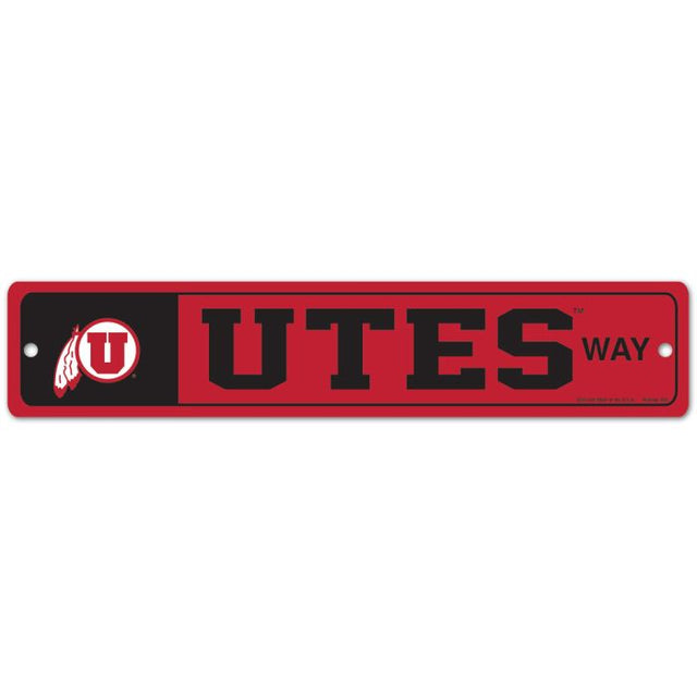 Utah Utes Street / Zone Sign 3.75" x 19"