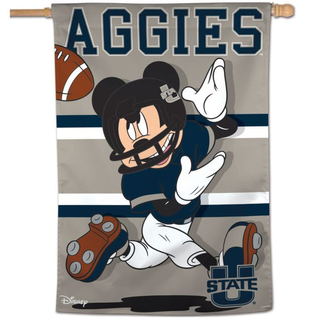 Bandera vertical de Utah State Aggies/Disney de 28" x 40"