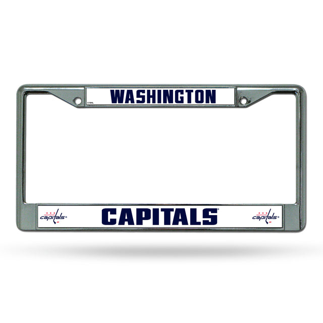 Marco para matrícula de Washington Capitals con inserto cromado impreso