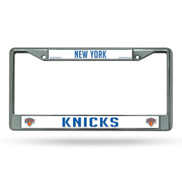 New York Knicks License Plate Frame Chrome