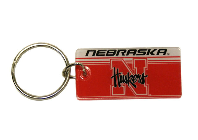 Llavero de plástico con el logotipo de los Nebraska Cornhuskers