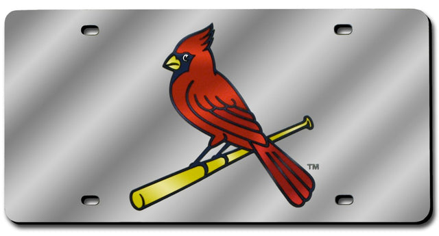 Matrícula de los St. Louis Cardinals cortada con láser en color plata