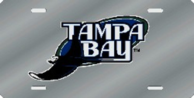 Matrícula de los Tampa Bay Rays cortada con láser en color plata