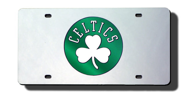 Boston Celtics Laser Cut Silver License Plate