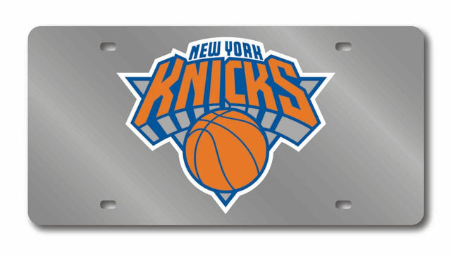 Matrícula de los New York Knicks cortada con láser en color plata