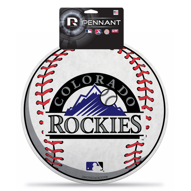 Banderín de los Colorado Rockies troquelado en tarjeta