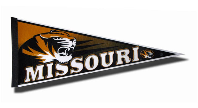 Banderín de los Missouri Tigers, 12 x 30, en cartulina de Rico