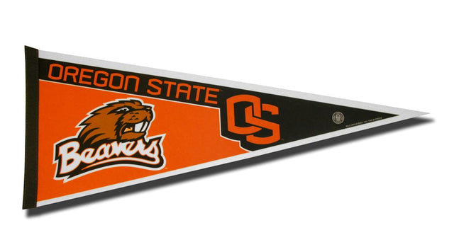 Banderín de los Oregon State Beavers de 12 x 30 en cartulina de Rico