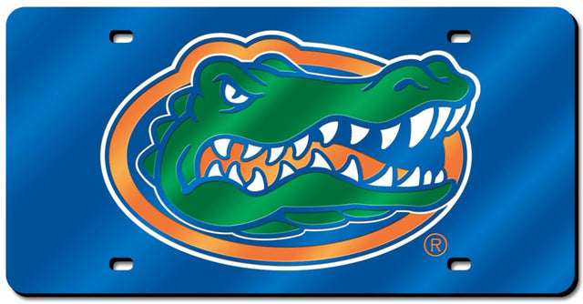 Matrícula de los Florida Gators cortada con láser en color azul