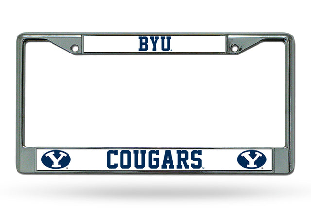 BYU Cougars License Plate Frame Chrome