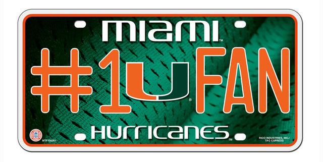 Matrícula de aficionado número 1 de los Miami Hurricanes