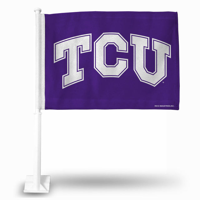 Carro con bandera de los Horned Frogs de la TCU